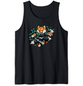 Shiba Samurai Retro Ninja Tanktop For Sneaky Dog Lovers Playful Gifts for Men Women Boy Kids Tanktop