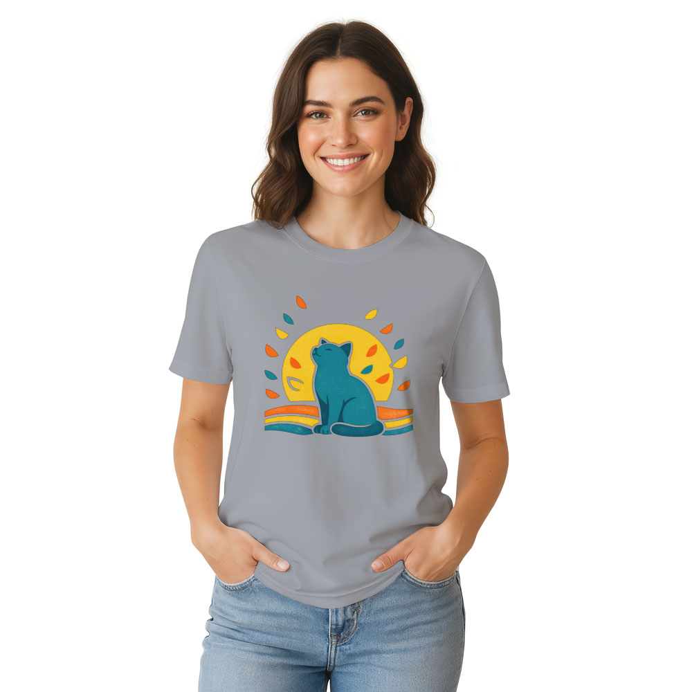 Retro Reverie Dreaming Cat 70s Minimalist Graphic Dreamy Gifts for Men Women Boy Kids T-Shirt