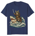Shogun Cat Riding Shark Ukiyo-e Epic Gifts for Men Women Boy Kids T-Shirt