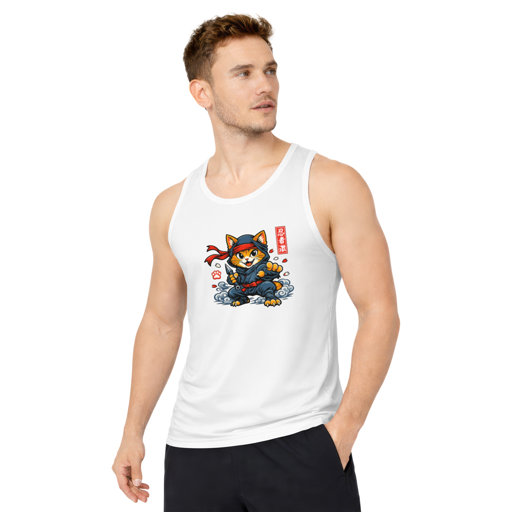 Shinobi Ukiyo-e Ninja Cat Tanktop For Martial Arts Fans Playful Gifts for Men Women Boy Kids Tanktop