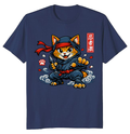 Ukiyo-e Ninja Cat T-Shirt For Anime Fans Playful Gifts for Men Women Boy Kids T-Shirt