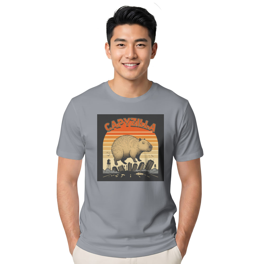 Capyzilla Vintage Capybara Tee Playful Gifts for Men Women Boy Kids T-Shirt