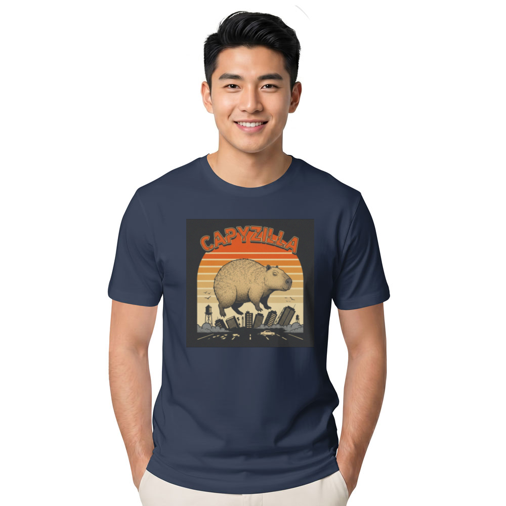 Capyzilla Vintage Capybara Tee Playful Gifts for Men Women Boy Kids T-Shirt