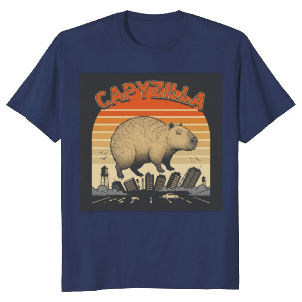 Capyzilla Vintage Capybara Tee Playful Gifts for Men Women Boy Kids T-Shirt