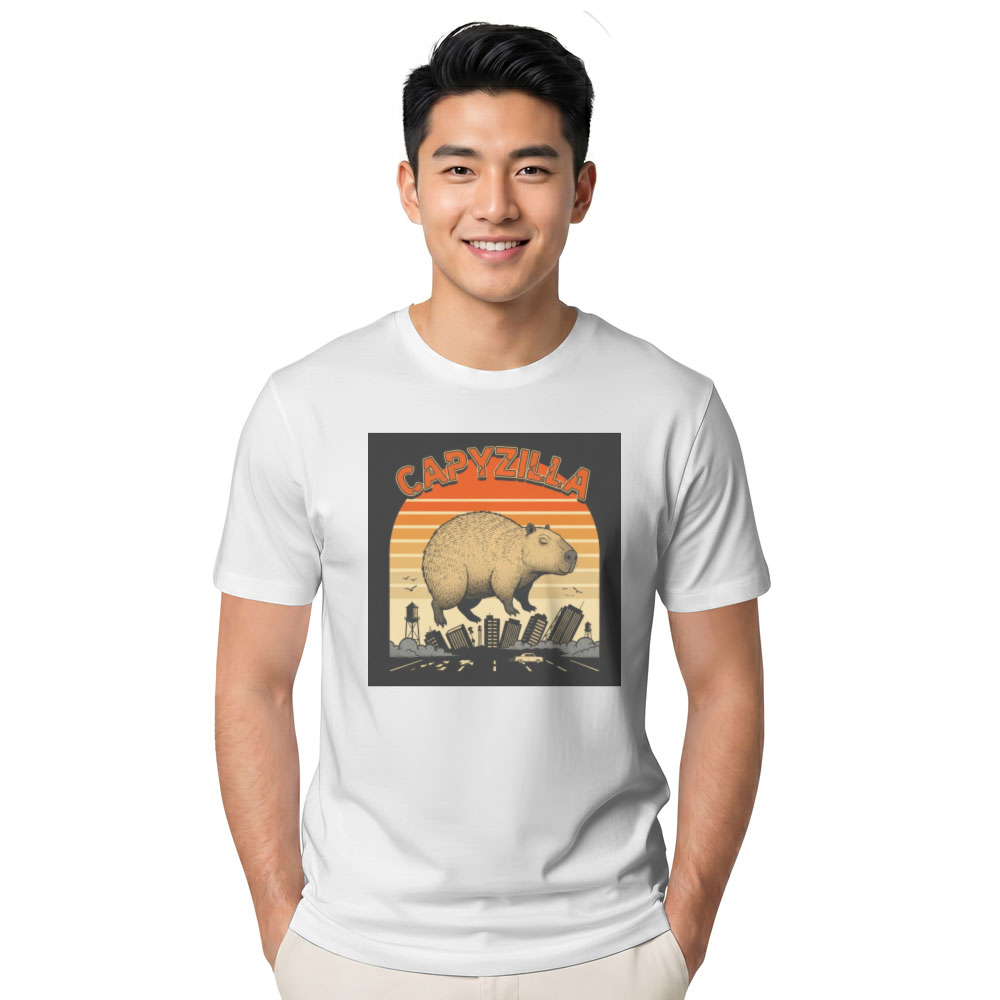 Capyzilla Vintage Capybara Tee Playful Gifts for Men Women Boy Kids T-Shirt