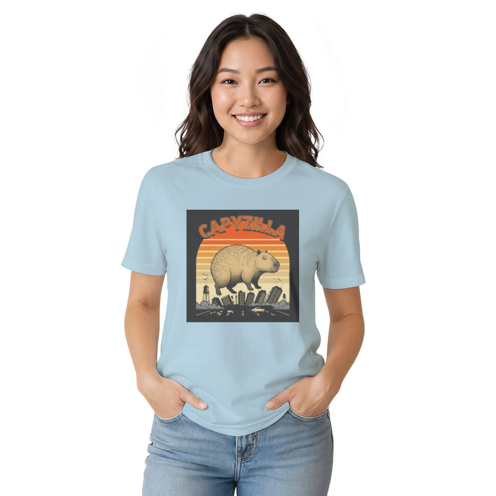 Capyzilla Vintage Capybara Tee Playful Gifts for Men Women Boy Kids T-Shirt