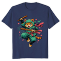 Retro Ninja Cat Graphic Tee For Anime Fans Playful Gifts for Men Women Boy Kids T-Shirt