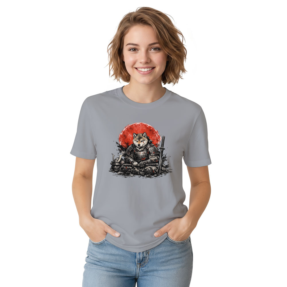 Victorious Shiba Samurai Sumi-e Graphic Tee Epic Gifts for Men Women Boy Kids T-Shirt