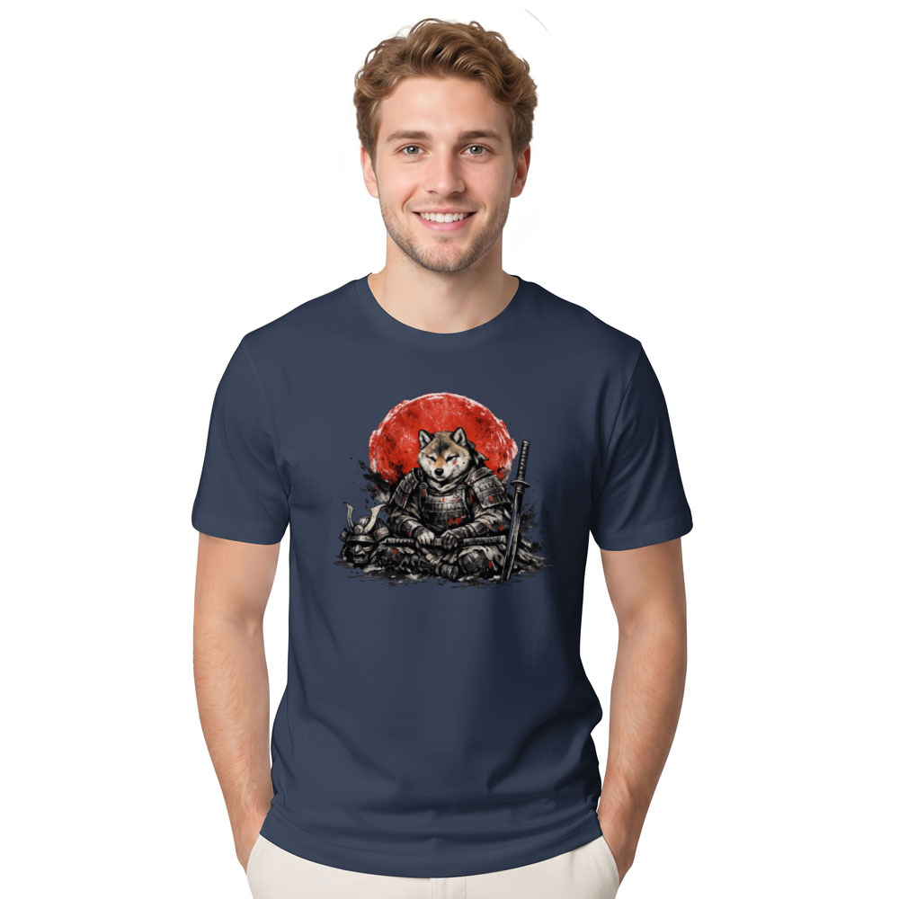 Victorious Shiba Samurai Sumi-e Graphic Tee Epic Gifts for Men Women Boy Kids T-Shirt