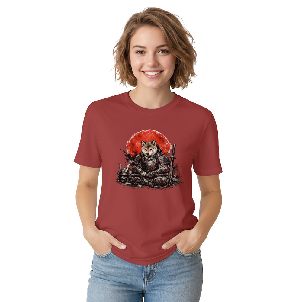 Victorious Shiba Samurai Sumi-e Graphic Tee Epic Gifts for Men Women Boy Kids T-Shirt