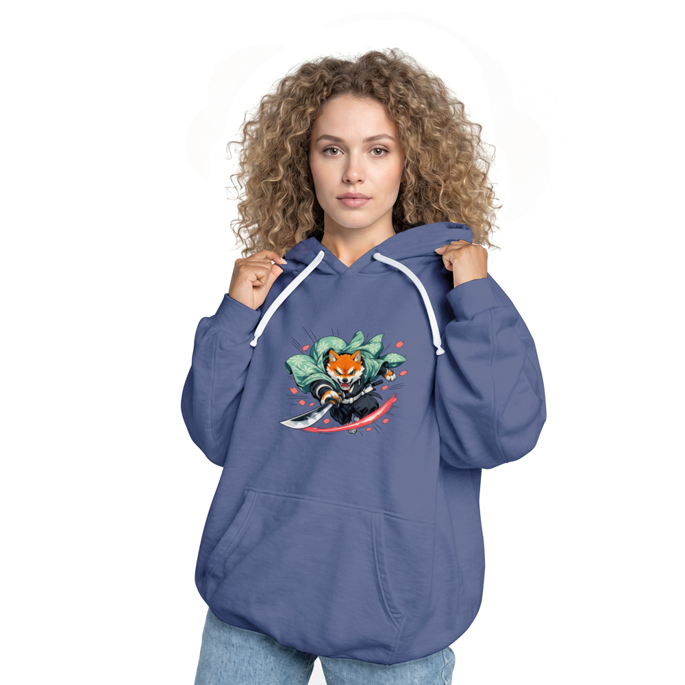 Shiba Sneak Attack Samurai Hoodie Cinematic Retro Vaporwave Streetwear Seafoam Accents Cool Gifts for Men Women Boy Kids Pull Over Hoodie