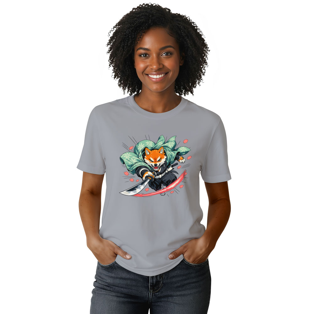 Cinematic Shiba Samurai Retro Anime Tee Epic Gifts for Men Women Boy Kids T-Shirt