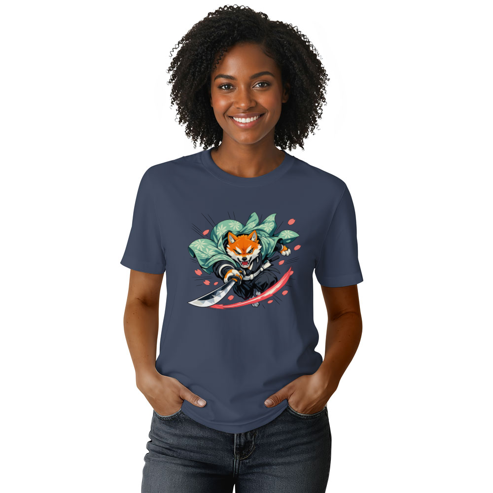 Cinematic Shiba Samurai Retro Anime Tee Epic Gifts for Men Women Boy Kids T-Shirt