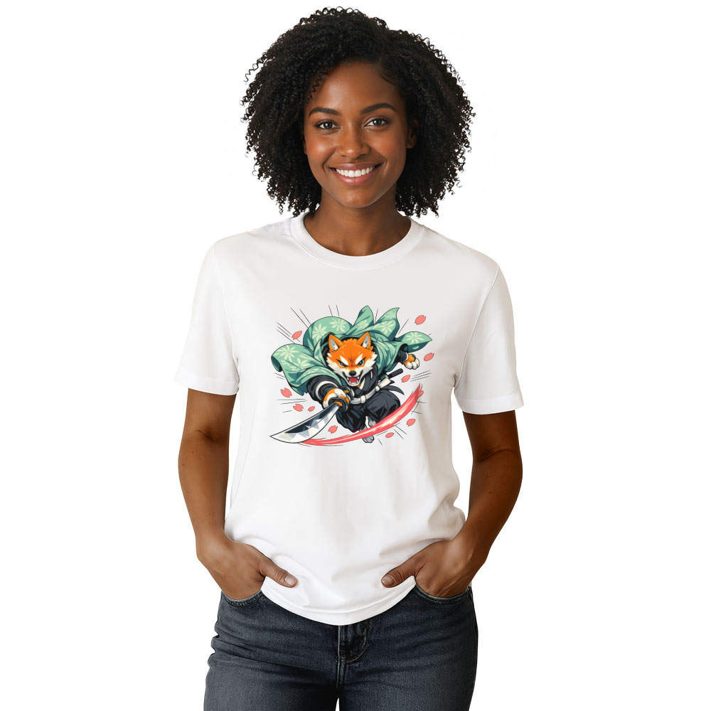 Cinematic Shiba Samurai Retro Anime Tee Epic Gifts for Men Women Boy Kids T-Shirt