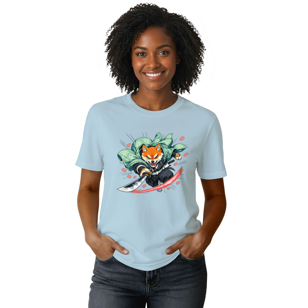 Cinematic Shiba Samurai Retro Anime Tee Epic Gifts for Men Women Boy Kids T-Shirt