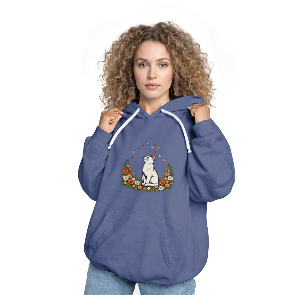 Boho Cat Pullover Hoodie For Calm Cat Lovers Serene Gifts For Men Women Boy Kids Pull Over Hoodie