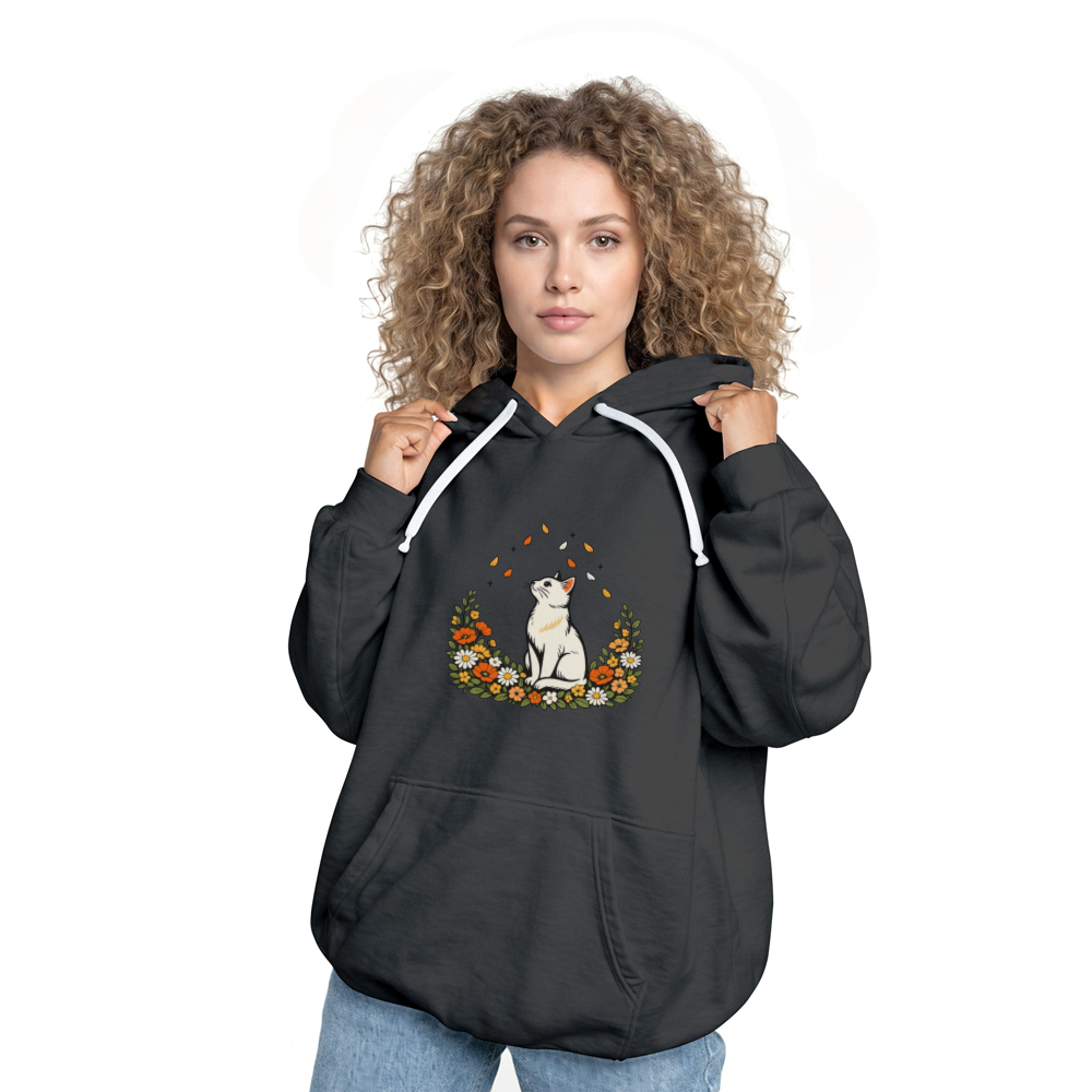 Boho Cat Pullover Hoodie For Calm Cat Lovers Serene Gifts For Men Women Boy Kids Pull Over Hoodie