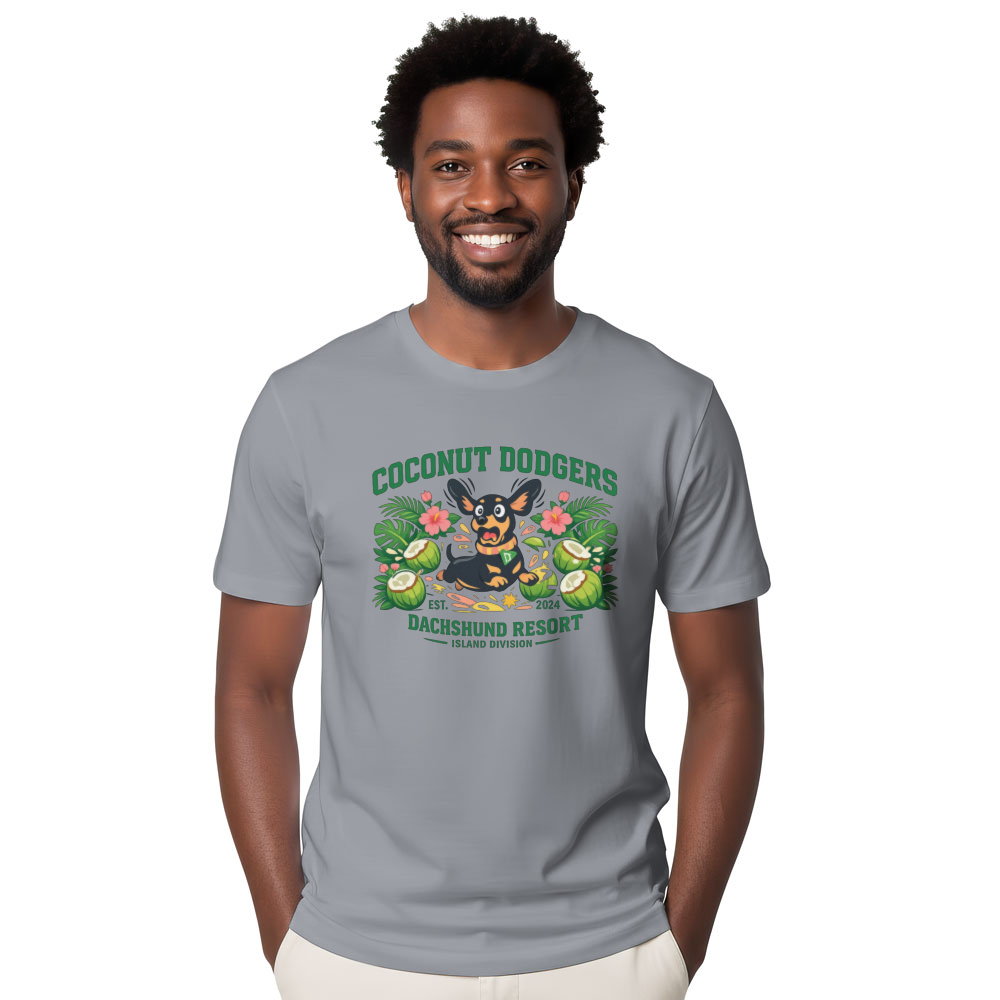 Coconut Dodgers Preppy Dachshund Crest Whimsical Gifts for Men Women Boy Kids T-Shirt