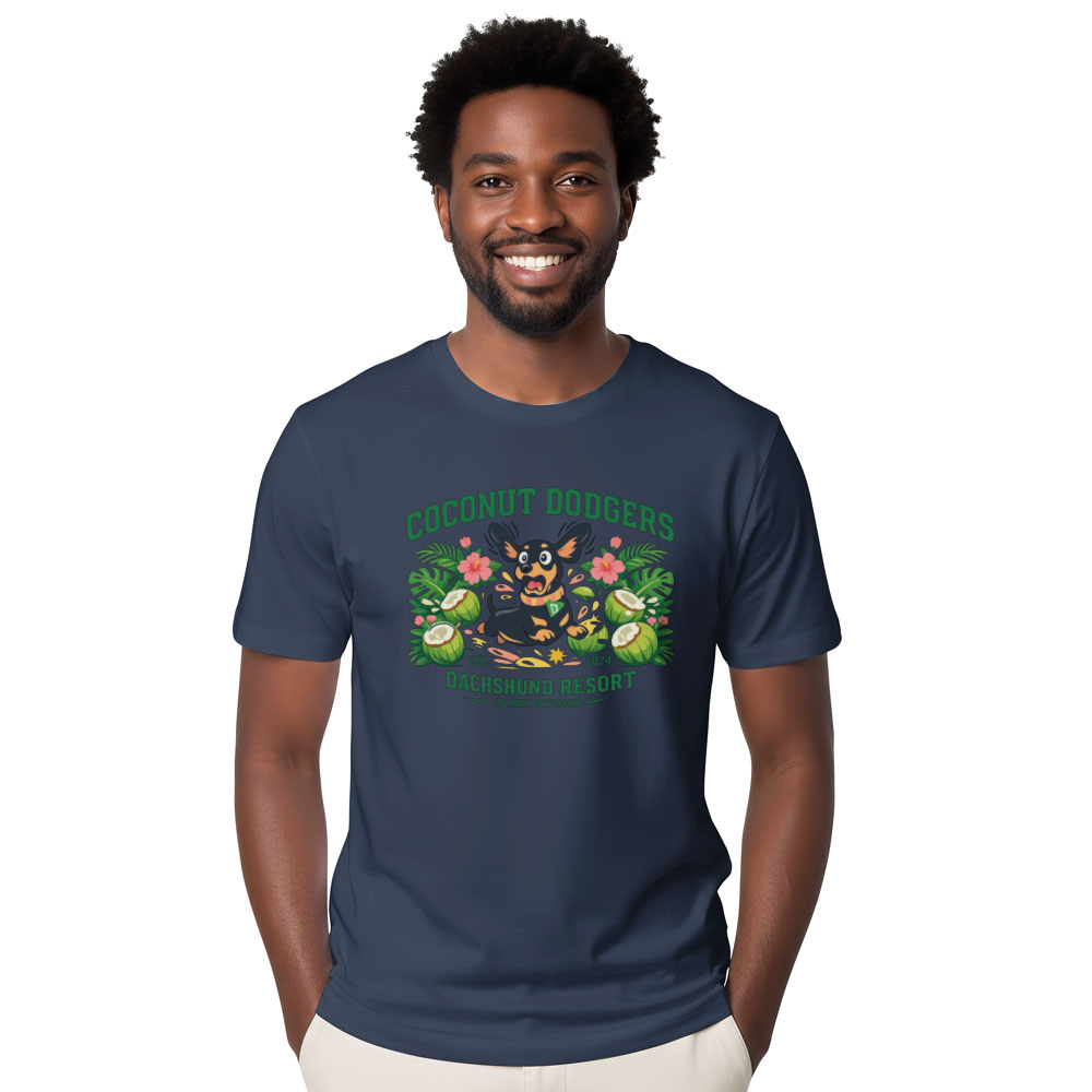 Coconut Dodgers Preppy Dachshund Crest Whimsical Gifts for Men Women Boy Kids T-Shirt