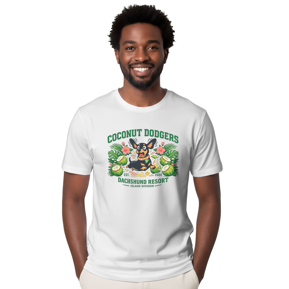 Coconut Dodgers Preppy Dachshund Crest Whimsical Gifts for Men Women Boy Kids T-Shirt