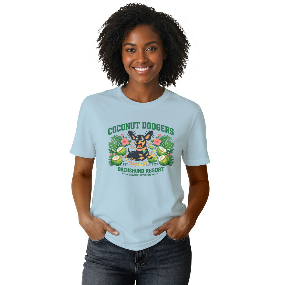 Coconut Dodgers Preppy Dachshund Crest Whimsical Gifts for Men Women Boy Kids T-Shirt