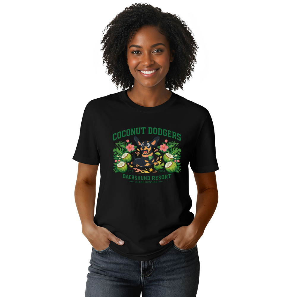 Coconut Dodgers Preppy Dachshund Crest Whimsical Gifts for Men Women Boy Kids T-Shirt