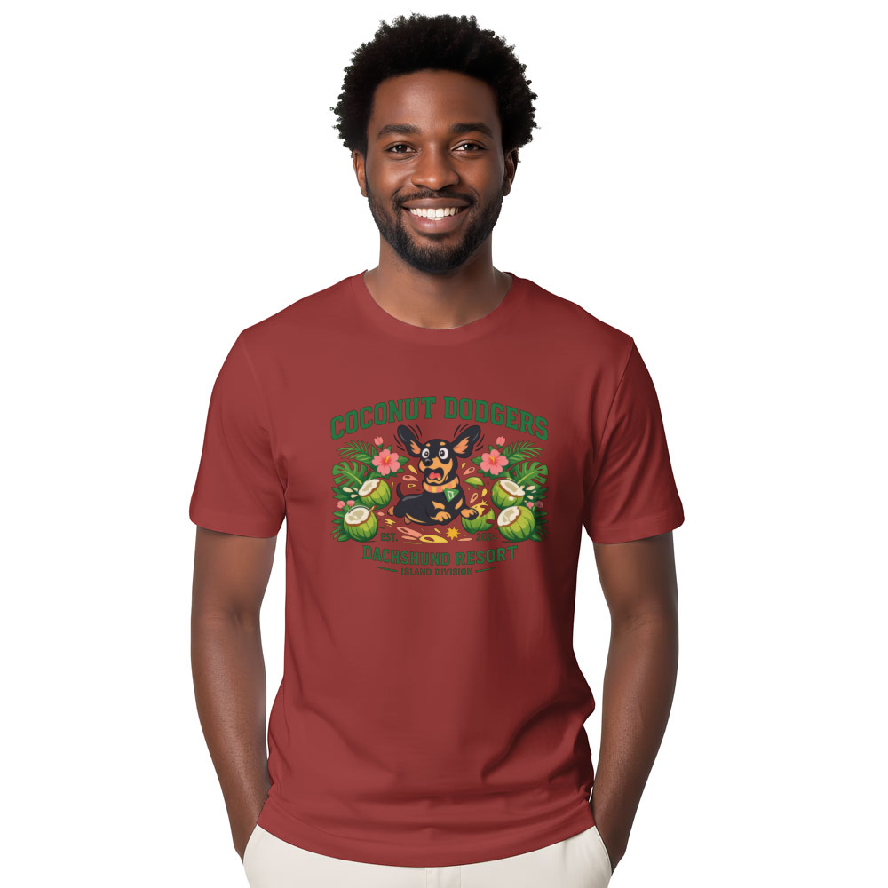 Coconut Dodgers Preppy Dachshund Crest Whimsical Gifts for Men Women Boy Kids T-Shirt