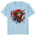 Crimson Leap Shiba Samurai T-Shirt Graphic, Rising Sun Japanese Warrior Cool Gifts for Men Women Boy Kids T-Shirt