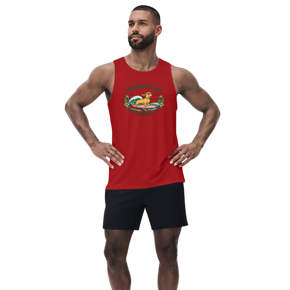 Long Dogs & Longboards Collegiate Surf Dachshund Tank Top Cute Gifts for Men Women Boy Kids Tank Top