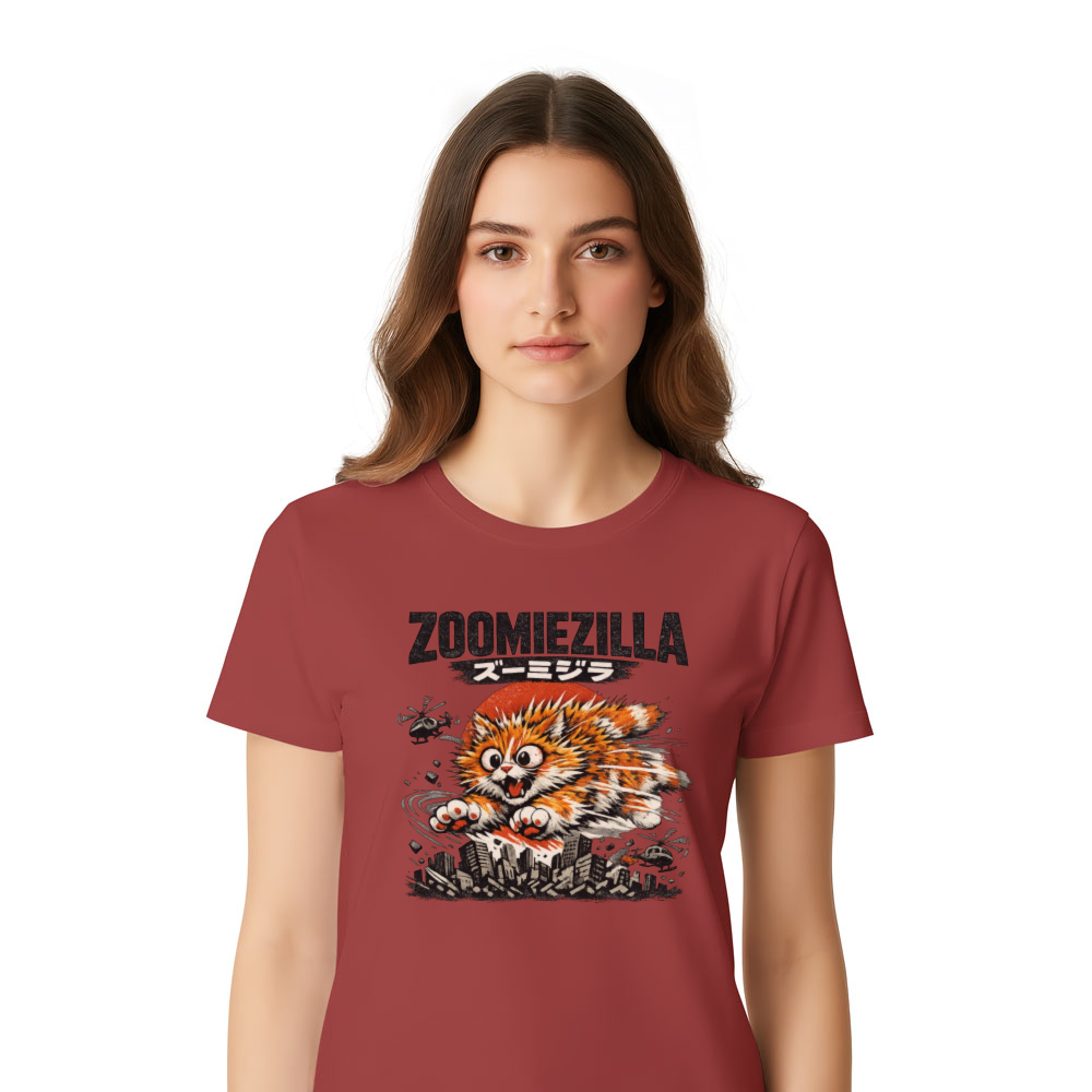 Zoomiezilla 3AM Terror Cartoon Cat Kaiju Poster Graphic Funny Gifts for Men Women Boy Kids T-Shirt