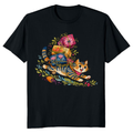 Wholesome Folk Art Tabby Cat Tee Adventurous Gifts for Men Women Boy Kids T-Shirt