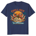 Shocked Snoozing Watermelon Cat Retro Beach Graphic Funny Gifts for Men Women Boy Kids T-Shirt