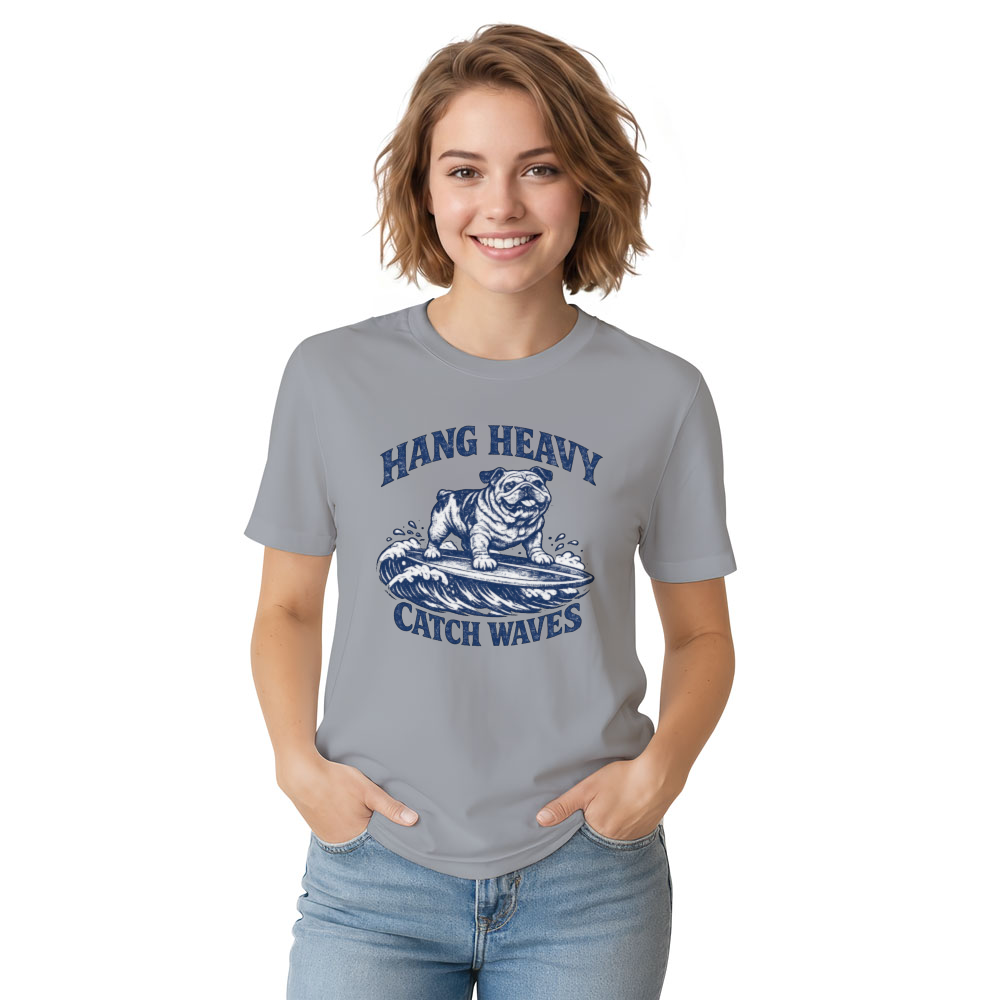Chunky Bulldog Surf T-Shirt Retro Distressed Design Vintage Gifts for Men Women Boy Kids T-Shirt