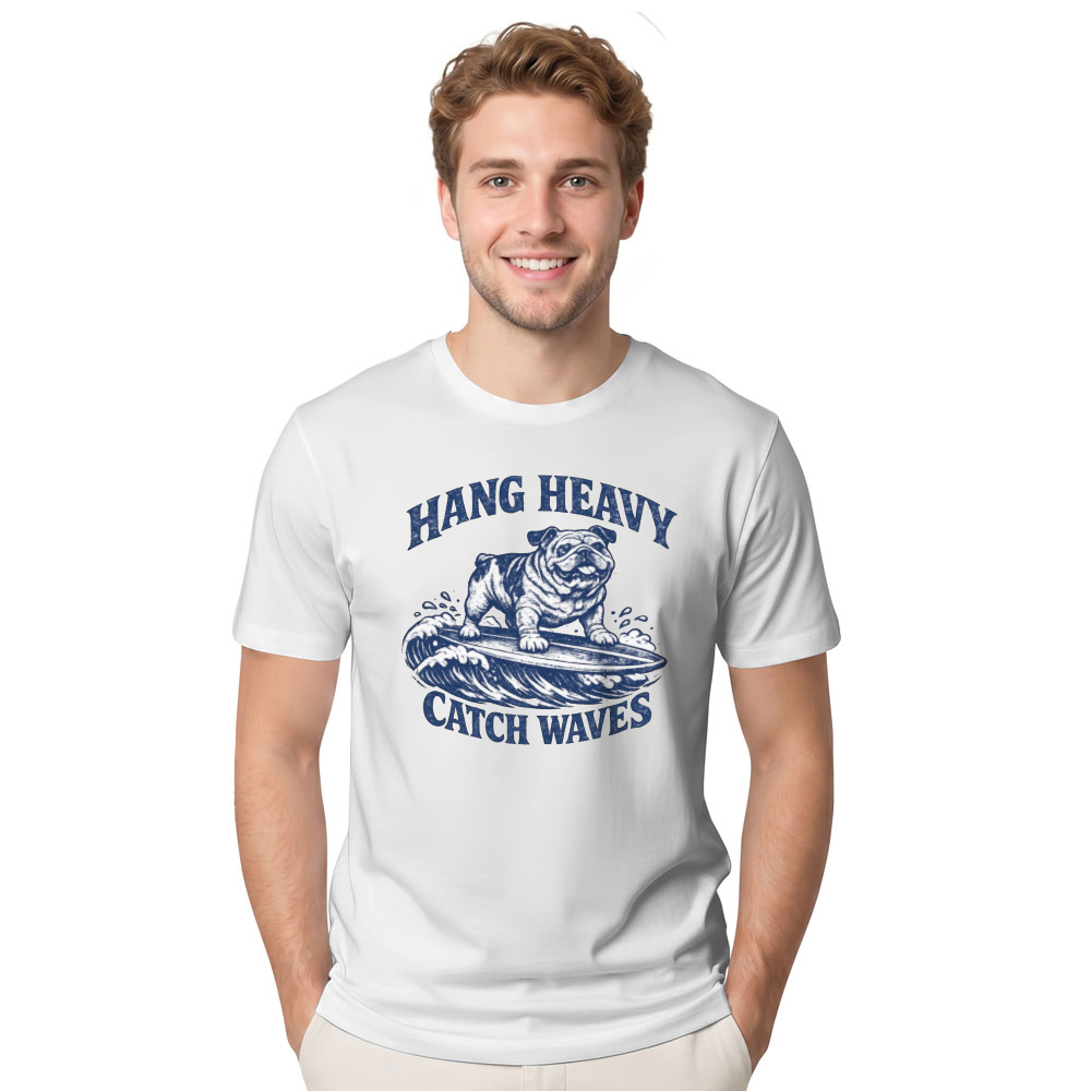 Chunky Bulldog Surf T-Shirt Retro Distressed Design Vintage Gifts for Men Women Boy Kids T-Shirt