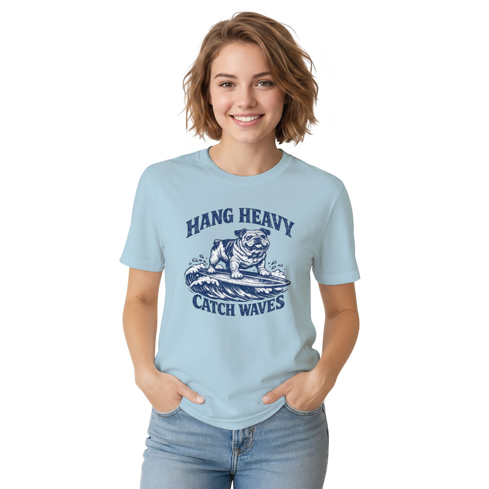 Chunky Bulldog Surf T-Shirt Retro Distressed Design Vintage Gifts for Men Women Boy Kids T-Shirt