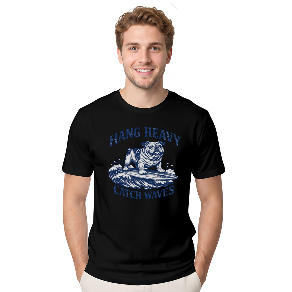 Chunky Bulldog Surf T-Shirt Retro Distressed Design Vintage Gifts for Men Women Boy Kids T-Shirt