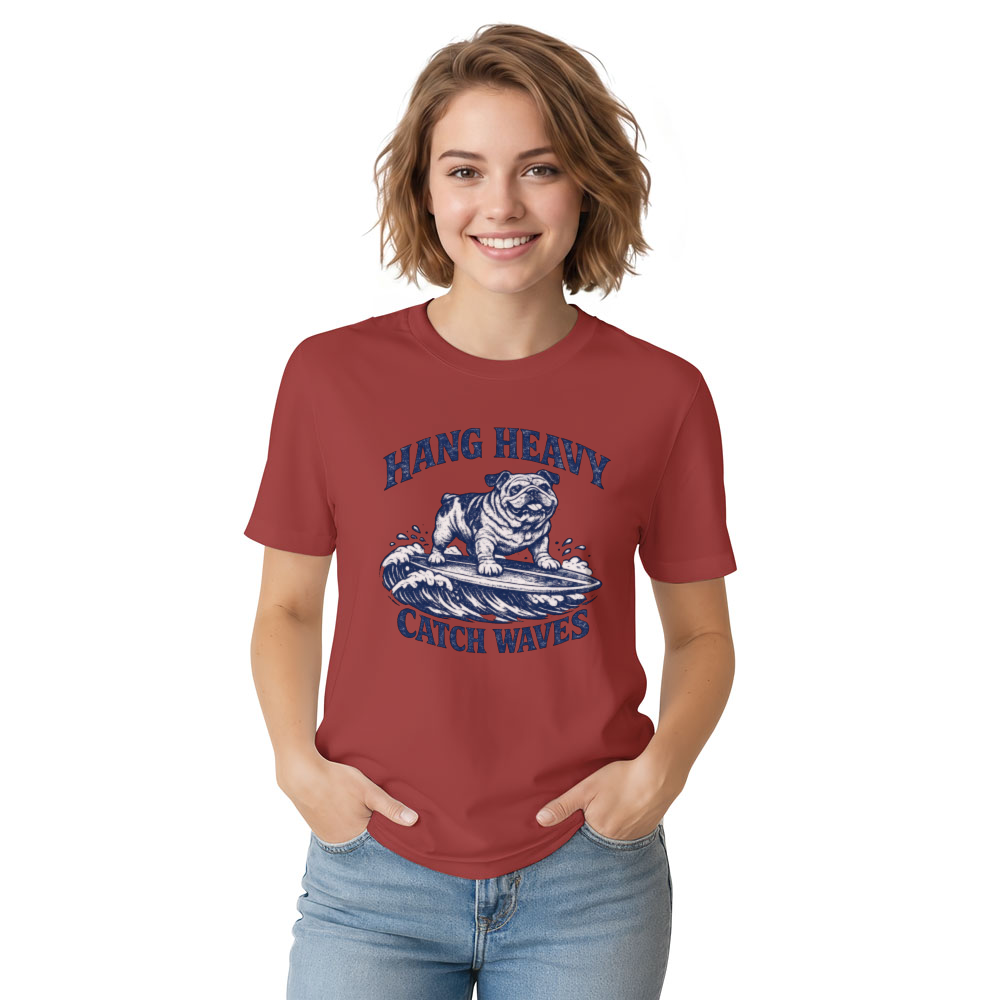 Chunky Bulldog Surf T-Shirt Retro Distressed Design Vintage Gifts for Men Women Boy Kids T-Shirt