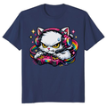 RGB Starry Night Anime Otaku Cat T-Shirt For Gamers Fun Gifts for Men Women Boy Kids T-Shirt