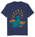Petal Watching Elegant Cat Minimalist Retro Calm Gifts for Men Women Boy Kids T-Shirt