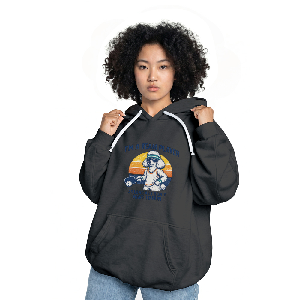 Sarcastic Poodle Pickleball Hoodie Vintage Distressed Graphic Funny Gifts for Men Women Boy Kids Pull Over Hoodie