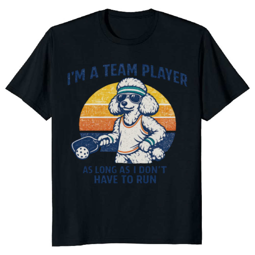 Stylish Poodle Pickleball Tee For Casual Players Sarcastic Gifts for Men Women Boy Kids T-Shirt