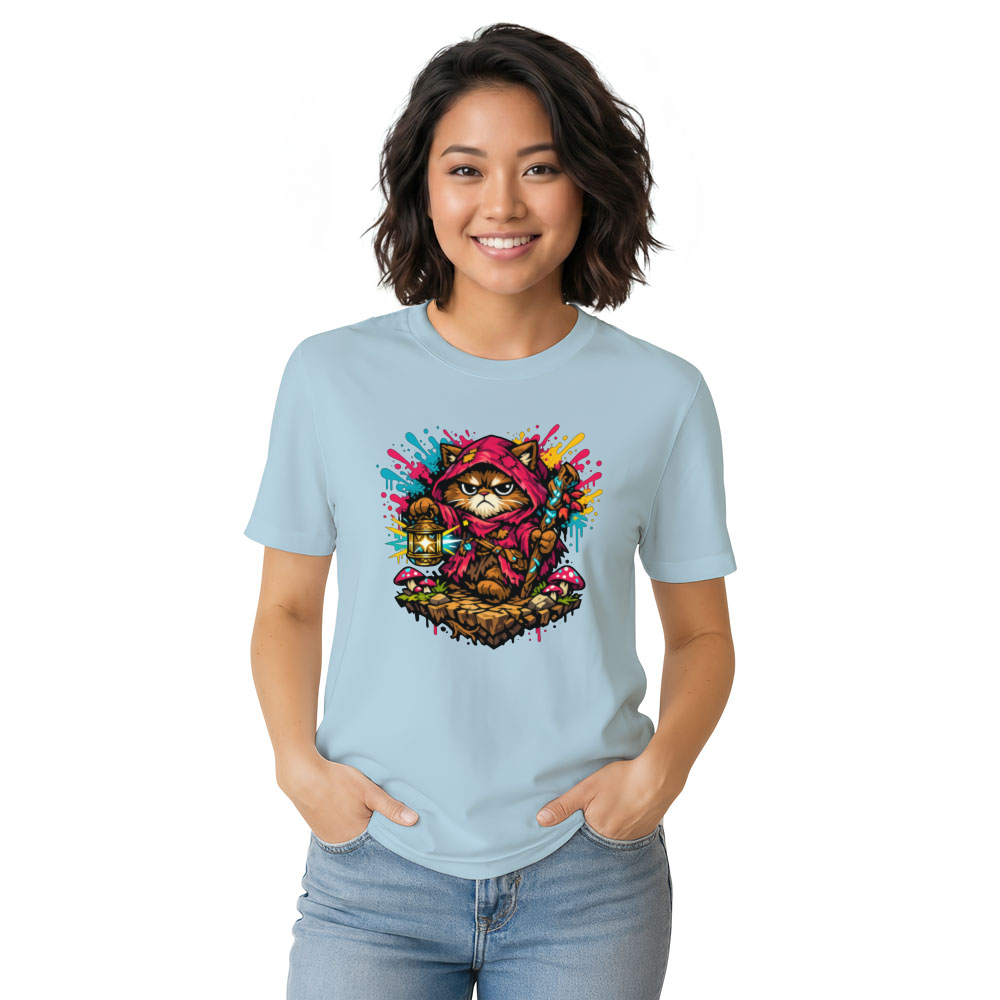 Neon Cottagecore Grumpy Hermit Cat Cozy Gifts for Men Women Boy Kids T-Shirt
