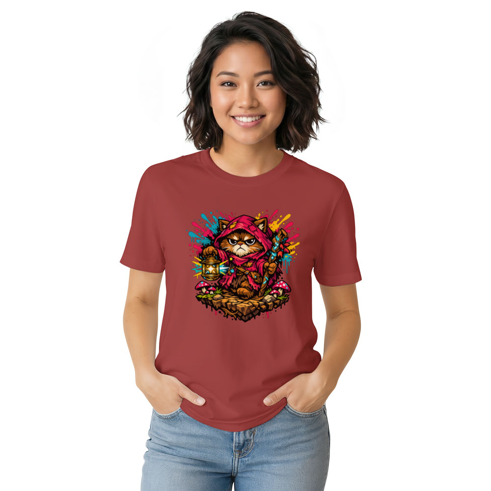 Neon Cottagecore Grumpy Hermit Cat Cozy Gifts for Men Women Boy Kids T-Shirt