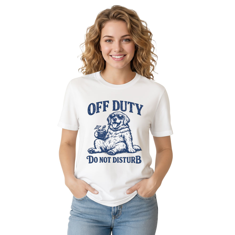 Lazy Golden Retriever T-Shirt Off Duty Weekend Cozy Gifts for Men Women Boy Kids T-Shirt