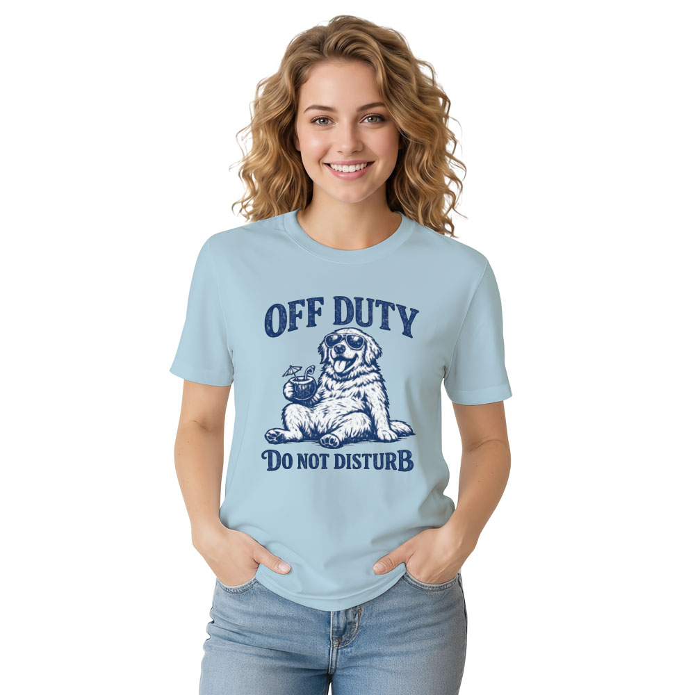 Lazy Golden Retriever T-Shirt Off Duty Weekend Cozy Gifts for Men Women Boy Kids T-Shirt