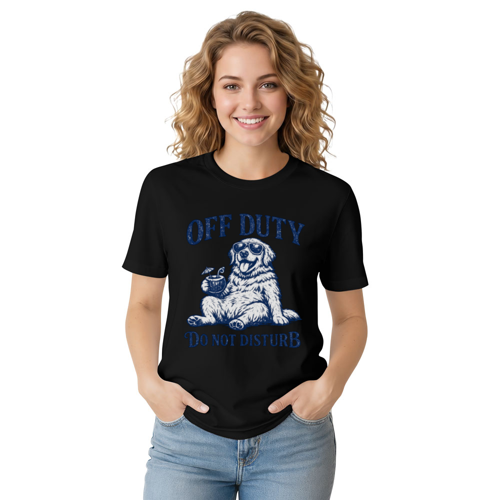 Lazy Golden Retriever T-Shirt Off Duty Weekend Cozy Gifts for Men Women Boy Kids T-Shirt