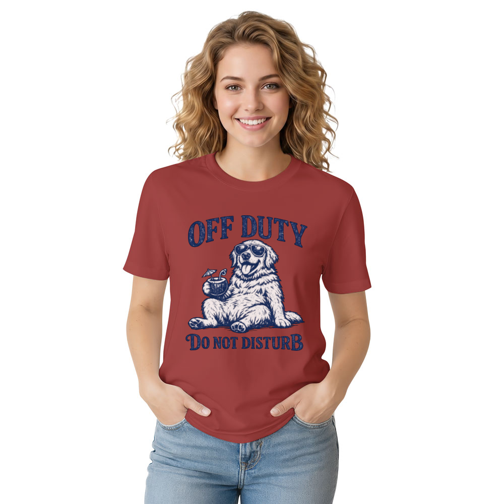 Lazy Golden Retriever T-Shirt Off Duty Weekend Cozy Gifts for Men Women Boy Kids T-Shirt