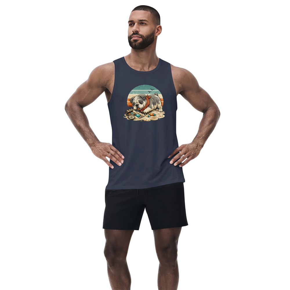 Retro Sunset Bulldog Tanktop Vintage Treasure Hunter Elegant Gifts for Men Women Boy Kids Tanktop - Unisex