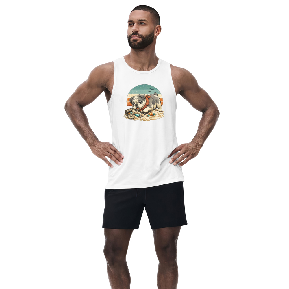 Retro Sunset Bulldog Tanktop Vintage Treasure Hunter Elegant Gifts for Men Women Boy Kids Tanktop - Unisex