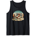 Retro Sunset Bulldog Tanktop Vintage Treasure Hunter Elegant Gifts for Men Women Boy Kids Tanktop - Unisex